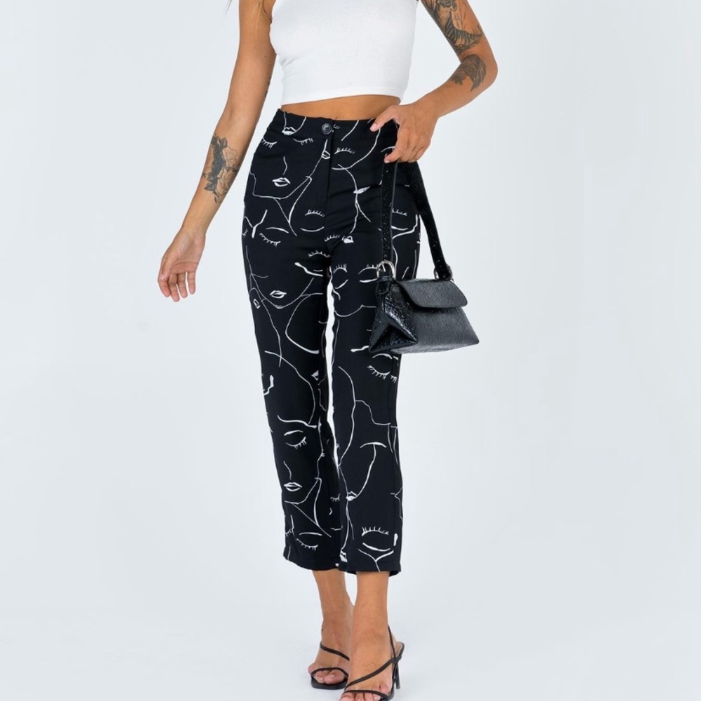 Princess Polly Zavia Abstract Face pants